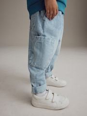 Light Blue Happy Face 100% Cotton Laser Print Jeans (3mths-7yrs) - Image 3 of 9