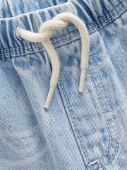 Light Blue Happy Face 100% Cotton Laser Print Jeans (3mths-7yrs) - Image 8 of 9