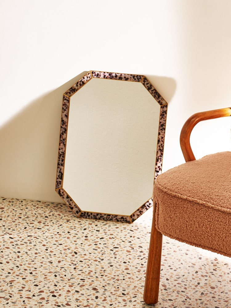 Oliver Bonas Gold Medium Isabella Resin Wall Mirror - Image 1 of 4