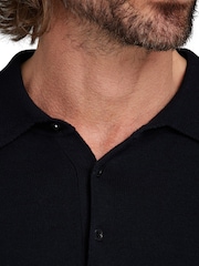 Raging Bull 100% Cotton Classic Knitted Polo Black Jumper - Image 3 of 5