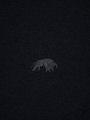 Raging Bull 100% Cotton Classic Knitted Polo Black Jumper - Image 5 of 5