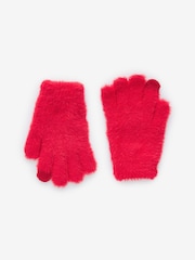 Rot - Flauschige Handschuhe (3–16 J.) - Bild 1 von 3