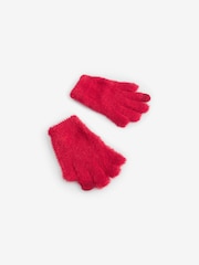 Rot - Flauschige Handschuhe (3–16 J.) - Bild 2 von 3