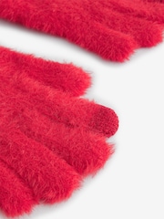 Rot - Flauschige Handschuhe (3–16 J.) - Bild 3 von 3