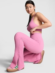 Victoria's Secret PINK Moonstone Pink Seamless Cable Knit Sports Bra - Image 3 of 4
