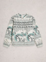 White Stuff White Lana Organic Cotton Top - Image 5 of 6