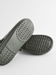 Khaki Green Borg Lined Mules - Image 6 of 8