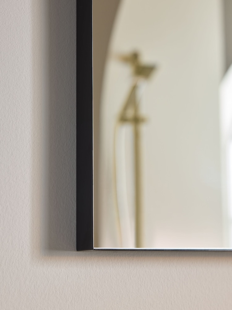 Black Arch Bathroom Wall Mirror - Image 3 of 6