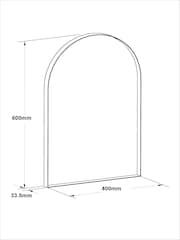 Black Arch Bathroom Wall Mirror - Image 4 of 6