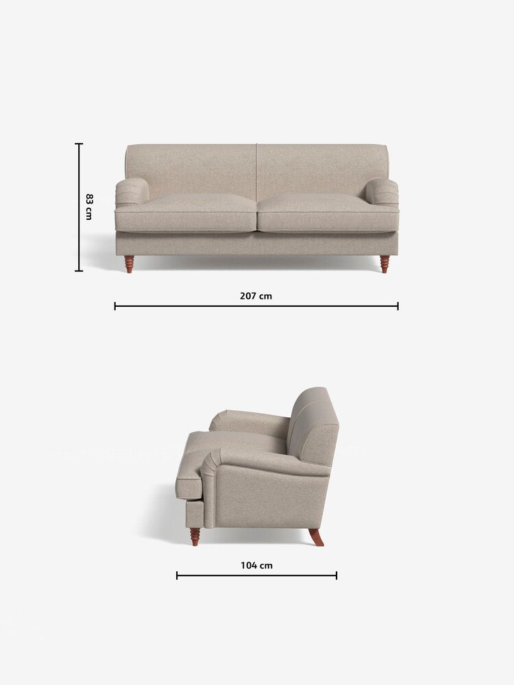 MADE.COM Textured Weave Natural Orson 3 Seater Sofa - Image 3 of 3