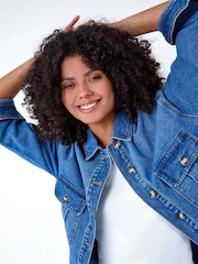 Dusk Blue Relaxed Denim Jacket - Image 2 of 5