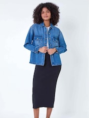 Dusk Blue Relaxed Denim Jacket - Image 4 of 5