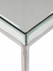 Pacific Mirrored Glass and Silver  Square Coffee Table - Image 5 of 6
