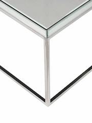 Pacific Mirrored Glass and Silver  Square Coffee Table - Image 6 of 6