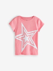 Gap Pink Graphic Short Sleeve Crew Neck T-Shirt (4-13yrs) - Image 1 of 3
