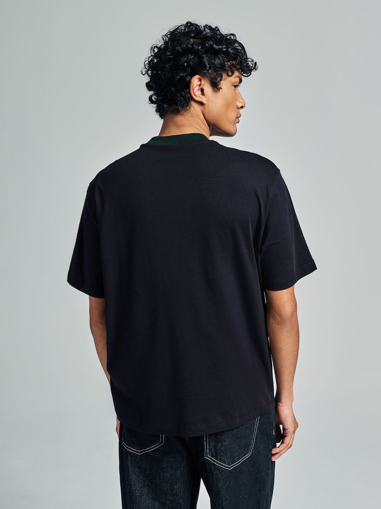 Armani Exchange Navy Logo 100% Cotton T-Shirt - Image 2 of 9