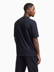 Armani Exchange Navy Logo 100% Cotton T-Shirt - Image 5 of 9