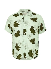 Blend Green Floral Resort Short Sleeve Shirt - Image 5 of 5