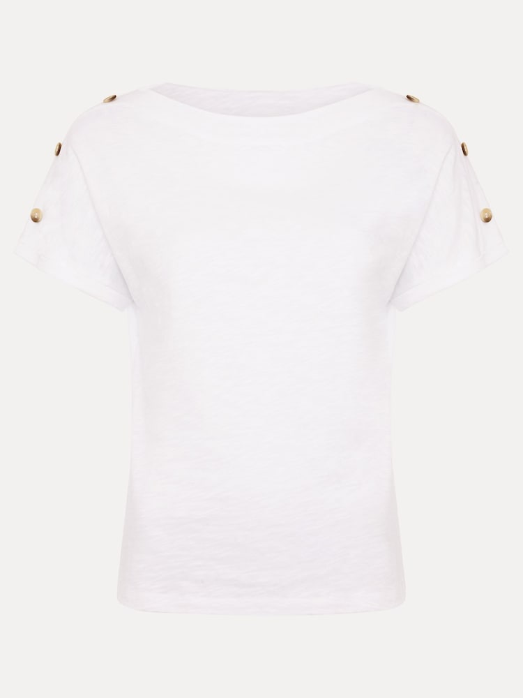 Phase Eight White Button Detail Suzie 100% Cotton Top - Image 6 of 6 Phase Eight White Button Detail Suzie 100% Cotton Top - Image 6 of 6
