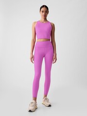 Gap Pink Built-in-Bra Racerback Crop Top - Image 3 of 5