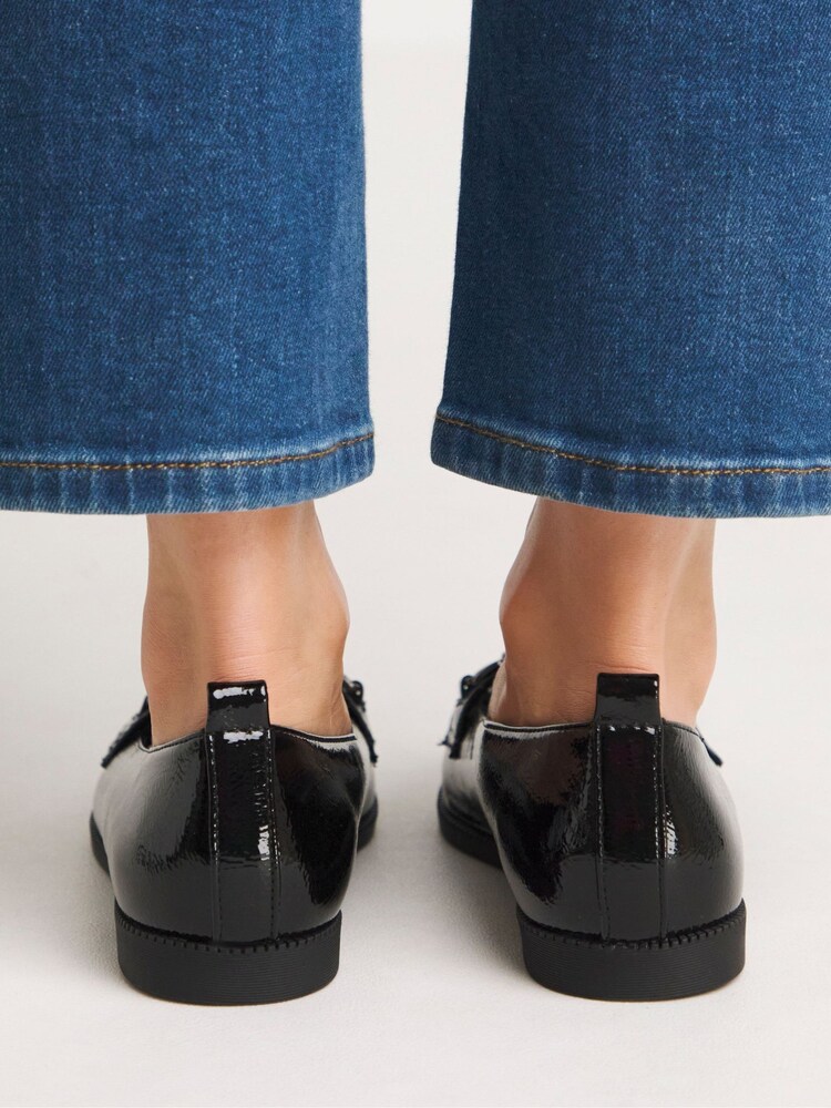 Simply Be Black Low Cut Snaffle Loafers In Extra Wide Fit - Image 2 of 5
