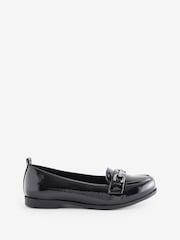 Simply Be Black Low Cut Snaffle Loafers In Extra Wide Fit - Image 5 of 5