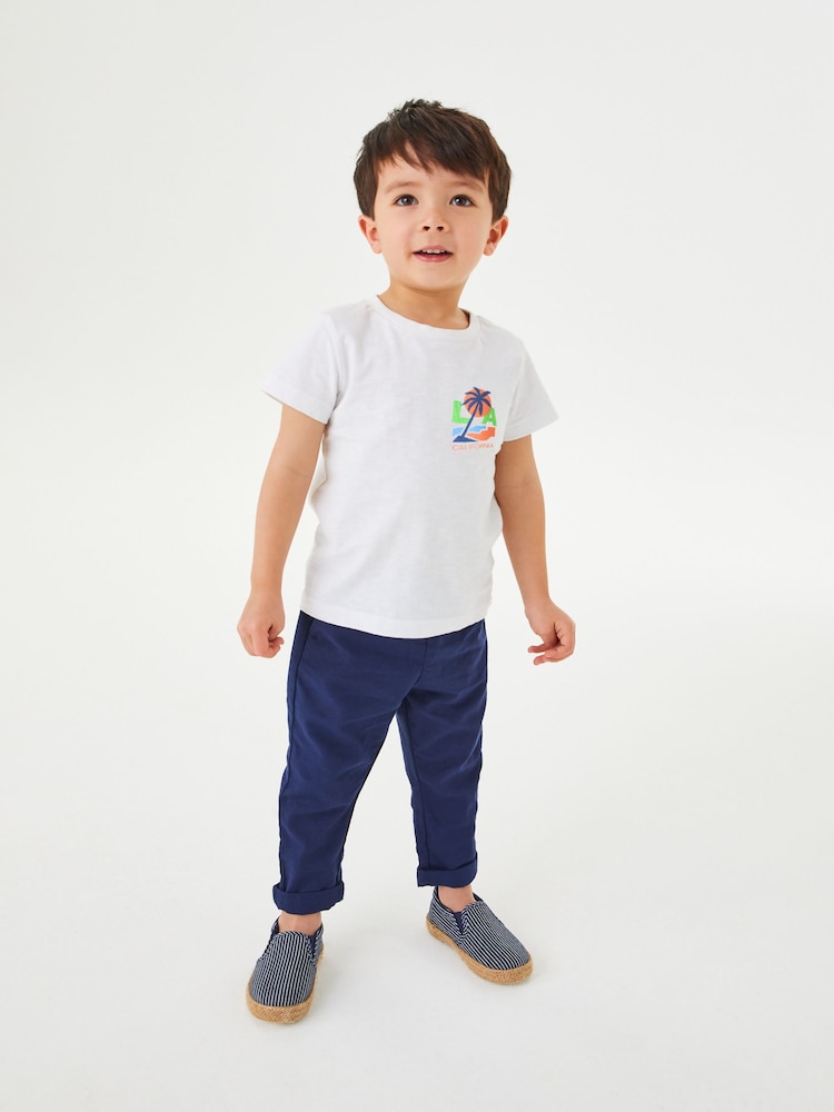 Bela s potiskom palm - Nazaj potisk; vzorec 100% bombaž kratek rokav; s kratkimi rokavi majica (3mesecev-7yrs) - Slika 2 iz 5 Bela s potiskom palm - Nazaj potisk; vzorec 100% bombaž kratek rokav; s kratkimi rokavi majica (3mesecev-7yrs) - Slika 2 iz 5