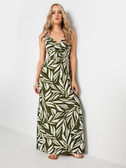 Long Tall Sally Green LTS Tall Wine Red Floral Print Maxi Dress - Image 1 of 5