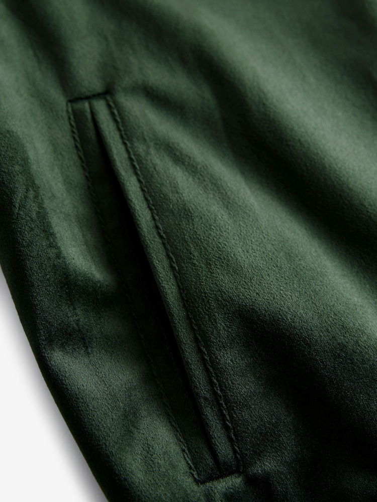 Green Velvet Bomber Jacket - Image 10 of 10