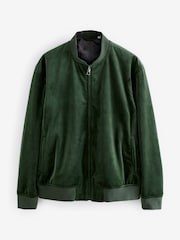 Green Velvet Bomber Jacket - Image 6 of 10