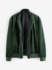 Green Velvet Bomber Jacket - Image 7 of 10