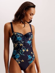 Ted Baker Blue Rainnah Cupped Swimsuit - Image 1 of 6