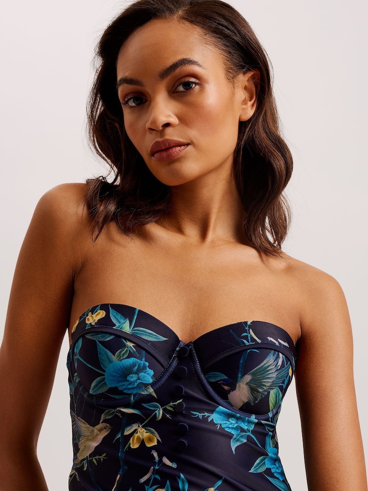 Ted Baker Blue Rainnah Cupped Swimsuit - Image 2 of 6