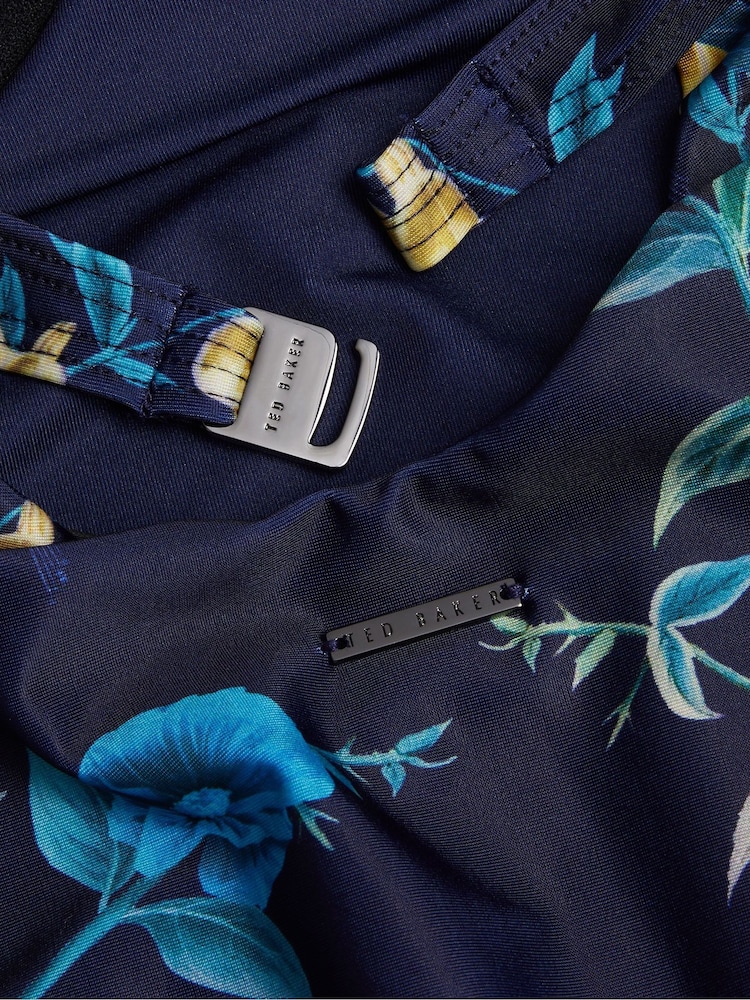 Ted Baker Blue Rainnah Cupped Swimsuit - Image 3 of 6