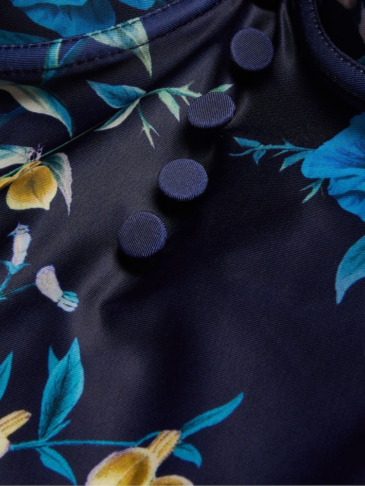 Ted Baker Blue Rainnah Cupped Swimsuit - Image 6 of 6