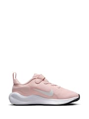 Nike Pale Pink Junior Revolution 7 Trainers - Image 1 of 8