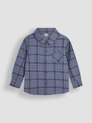 JoJo Maman Bébé Blue Check Shirt - Image 1 of 5