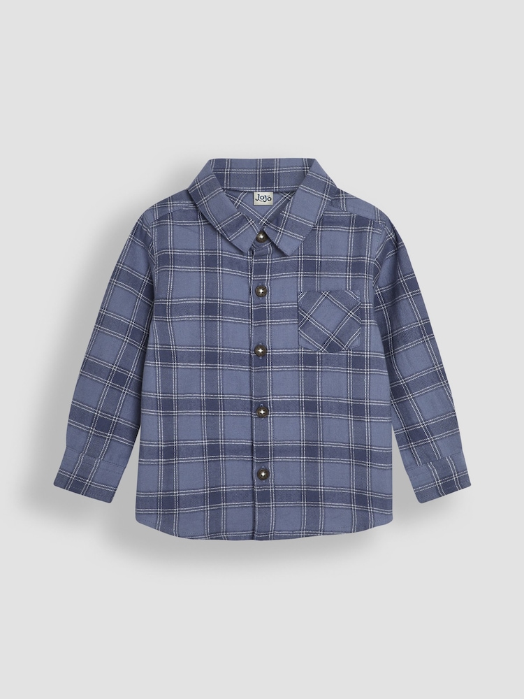 JoJo Maman Bébé Blue Check Shirt - Image 1 of 5