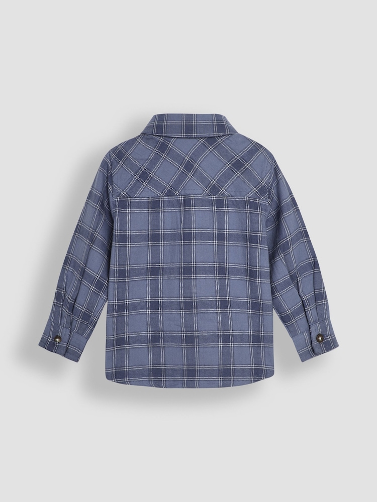 JoJo Maman Bébé Blue Check Shirt - Image 2 of 5
