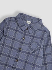 JoJo Maman Bébé Blue Check Shirt - Image 3 of 5