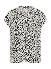 Evans Kurzarm-Bluse in Schwarz - Bild 5 von 5