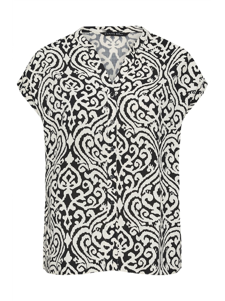 Evans Kurzarm-Bluse in Schwarz - Bild 5 von 5