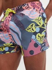 Розовый - Мужские пляжные шорты с цифровым принтом Speedo 14 дюймов - Изображение 5 из 6