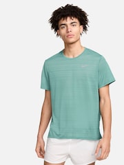 Nike Green Dri-FIT Miler Breathe Running T-Shirt - Image 1 of 7