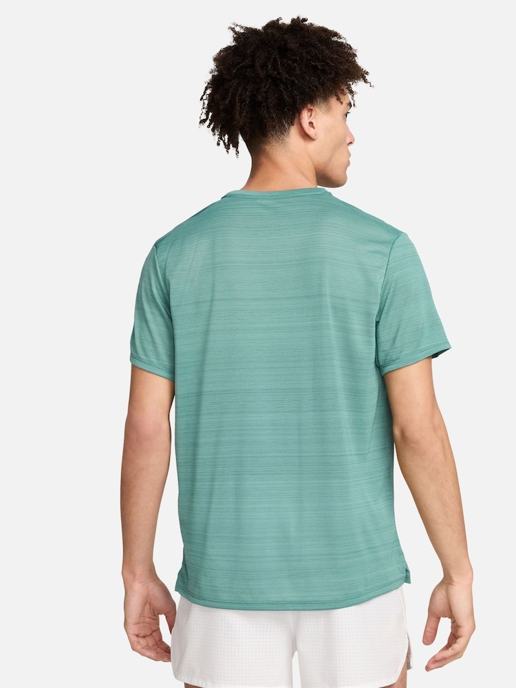 Nike Green Dri-FIT Miler Breathe Running T-Shirt - Image 2 of 7