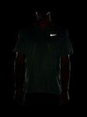 Nike Green Dri-FIT Miler Breathe Running T-Shirt - Image 7 of 7