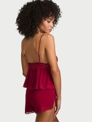 Victoria's Secret Red Lacquer Lace Trim Modal Cami Set - Image 2 of 2