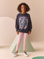 Pink Sparkle Coated Leggings (3-16yrs) - Image 2 of 9