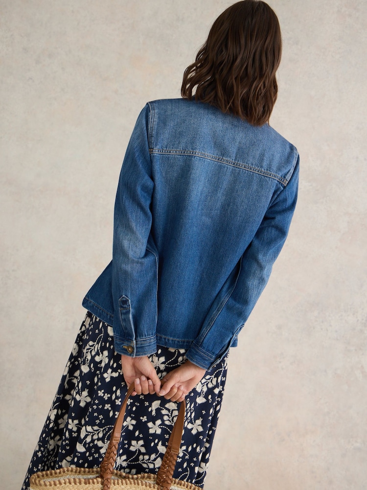 White Stuff Blue Carrie Denim Jacket - Image 2 of 7