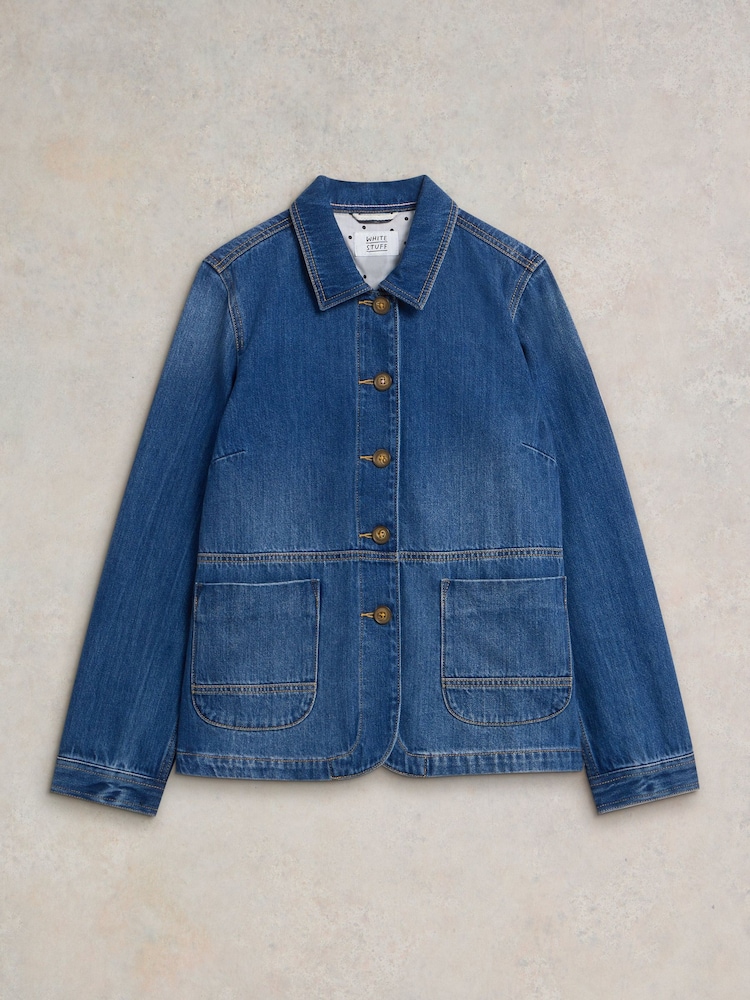 White Stuff Blue Carrie Denim Jacket - Image 5 of 7